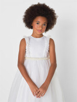 White flower girl dress