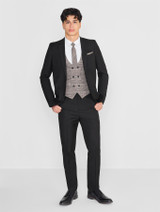 Black and brown page boy suit