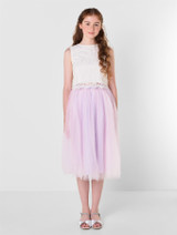 Girls lilac midi skirt