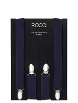 Boys navy adjustable braces