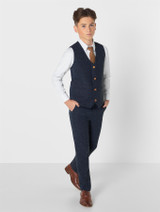 Boys navy tweed suit