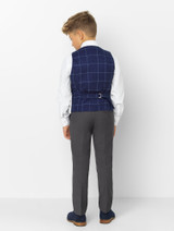 Kids Grey & Navy Suit by Paisley of London