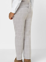 Boys light grey check trousers - Charlie