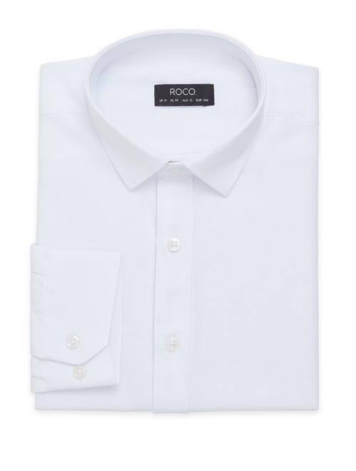 Boys white long sleeved shirt