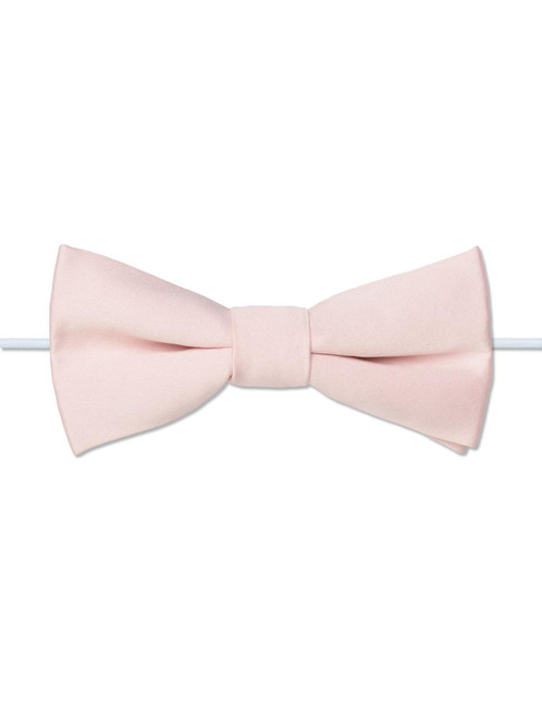 Boys blush pink elasticated bow tie