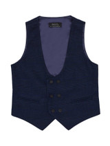 Navy check waistcoat for boys