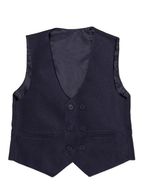 Boys navy wedding waistcoat