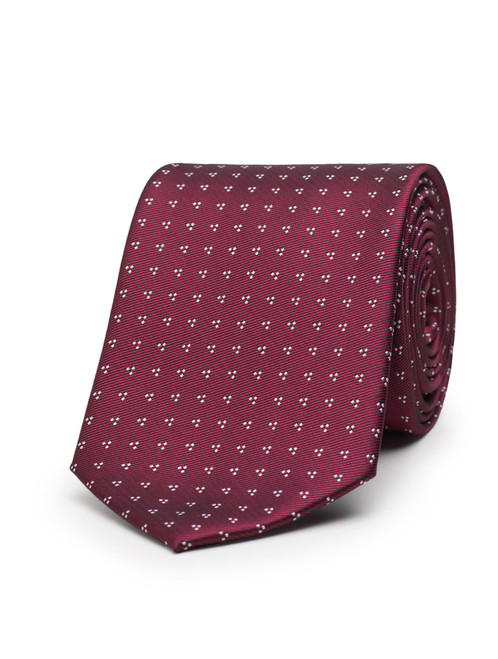 Boys burgundy trio dot classic tie