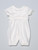 Christening romper in white - back
