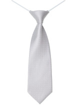 Boys silver elasticated trio dot tie