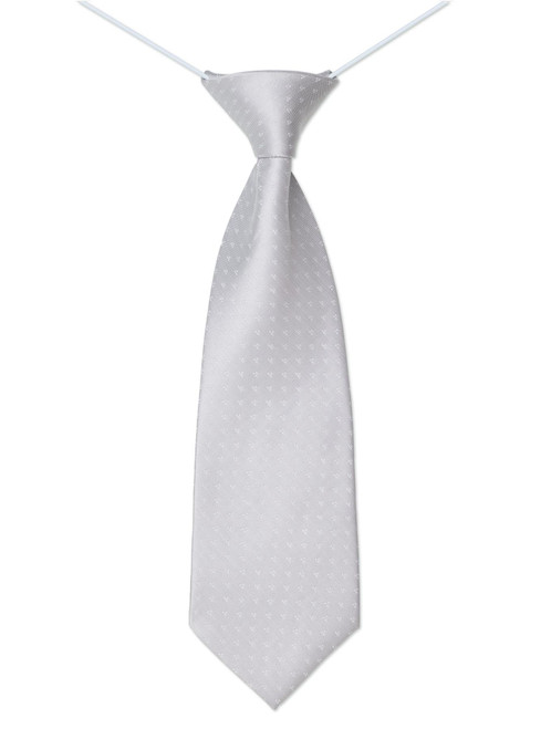 Boys silver elasticated trio dot tie