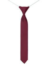 Boys burgundy self dot elasticated skinny tie