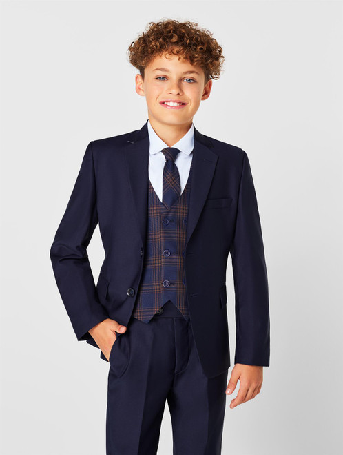 Boys navy wedding suit