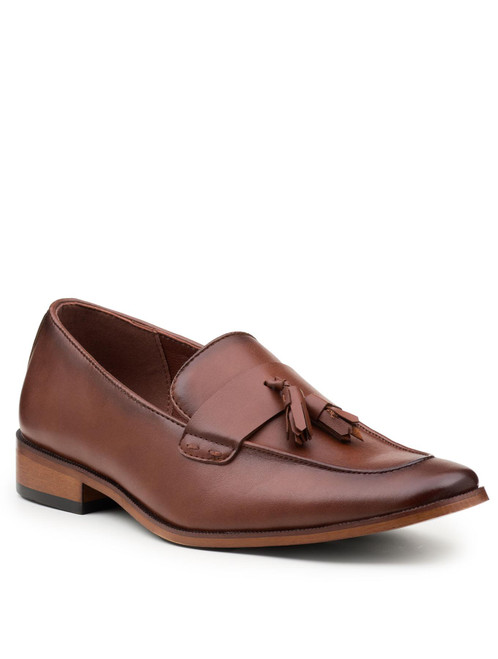 Boys tan tassel loafer - Westley