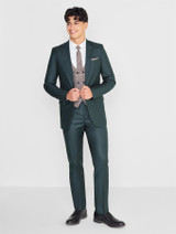 Boys green and brown suit