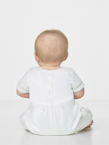 White & Sage christening romper