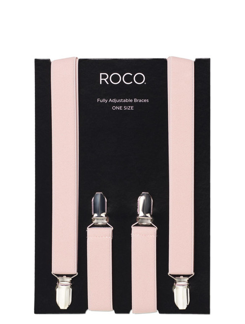 Boys blush pink adjustable braces