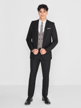 Black and brown prom suit