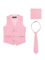 Boys pink waistcoat set