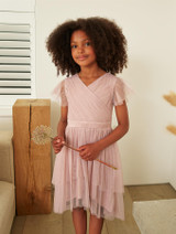 Pink sustainable flower girl dress