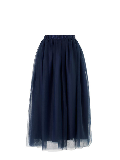 Girls classic navy maxi skirt