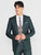 Boys green and brown checked wedding suit