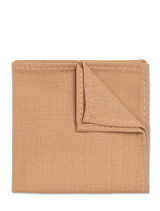Boys camel beige pocket square