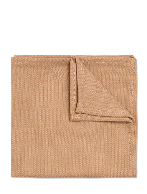 Boys camel beige pocket square