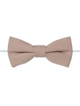 Boys elasticated stone beige bow tie