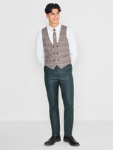 Dark green prom suit
