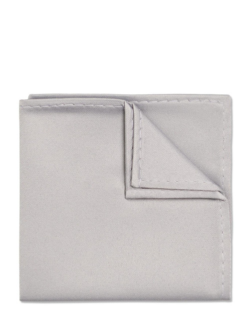Boys silver grey pocket square