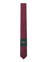 Boys full length burgundy trio dot tie