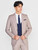 Boys neutral beige & navy check wedding suit