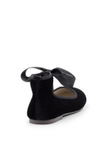 Black flower girl shoes
