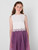 Girls white sleeveless lace top