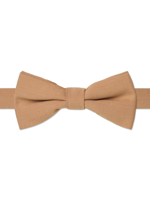 Boys camel beige banded dickie bow