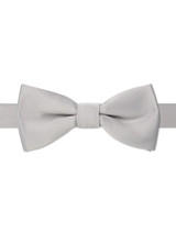 Boys silver grey banded bow tie