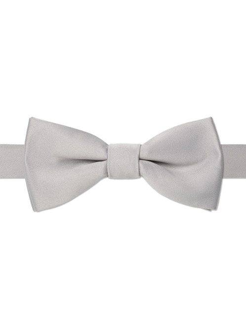 Boys silver grey banded bow tie