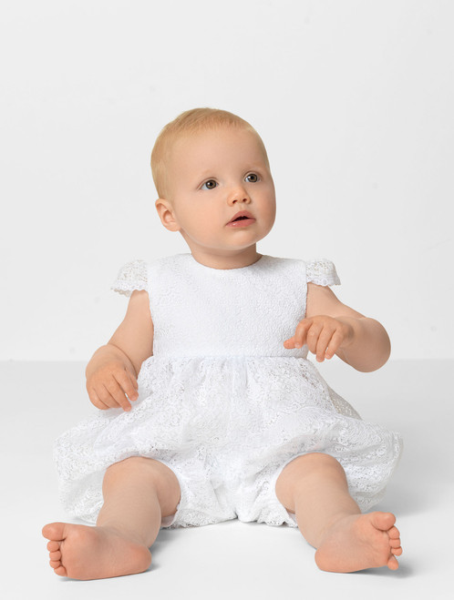 baby girls christening romper