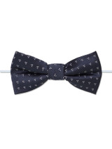 Boys navy trio dot elasticated dickie bow