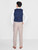 Beige and navy page boy suit