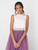 Junior bridesmaids white and purple dress