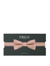 Boys rose gold self dot banded dickie bow tie