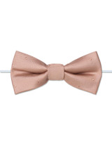 Boys rose gold self dot elasticated bow tie