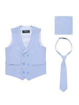 Boys pale blue waistcoat set