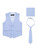 Boys pale blue waistcoat set
