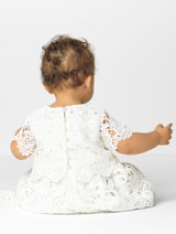 Baby girls white christening gown - Alyssa