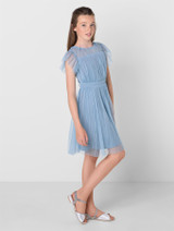 Blue sustainable flower girls dress