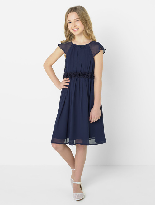 Girls navy prom dress