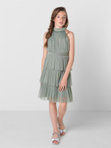 Girls sustainable green dress